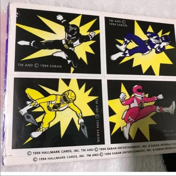 Power Ranger Office Vintage Hallmark 994 Power Rangers Stickers Poshmark